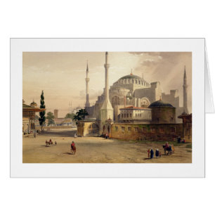 Cartão Haghia Sophia, placa 17: ideia exterior do mosq