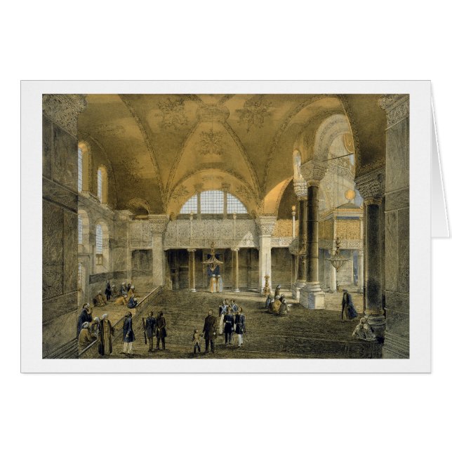 Cartão Haghia Sophia, placa 9: a galeria imperial nova, (Frente Horizontal)
