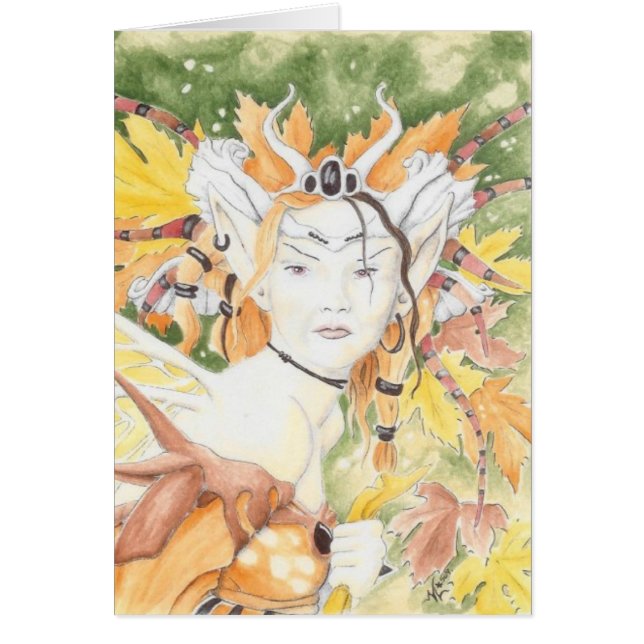 Cartão haicais do outono (Frente)