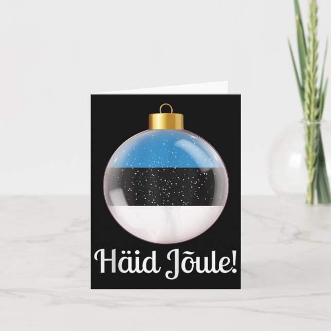 Cartão Haid Joule Merry Christmas Häid Jõule (Frente)