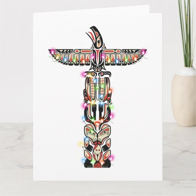 Cartão Haida Thunderbird Symbolismo Haida Nativo (Frente)