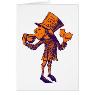Cartão Haigha (Hatter louco) cobriu a laranja roxa