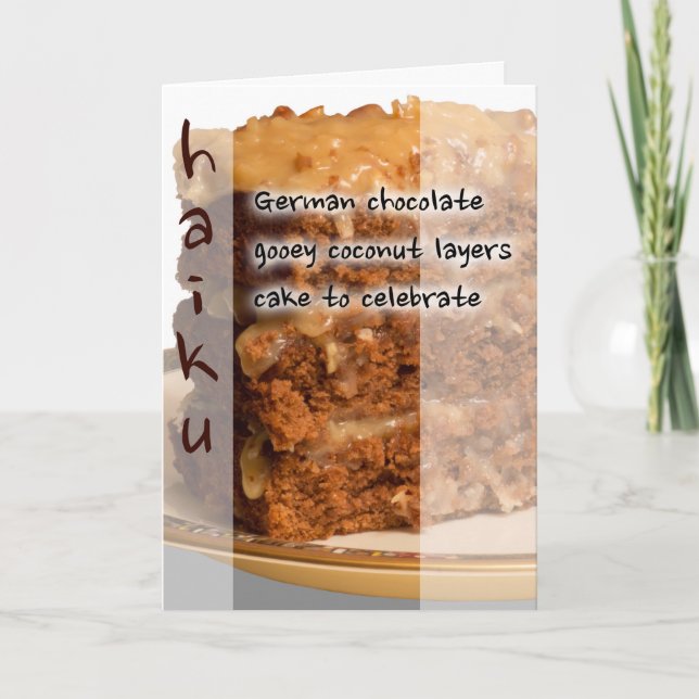 Cartão Haiku Birthday (Frente)