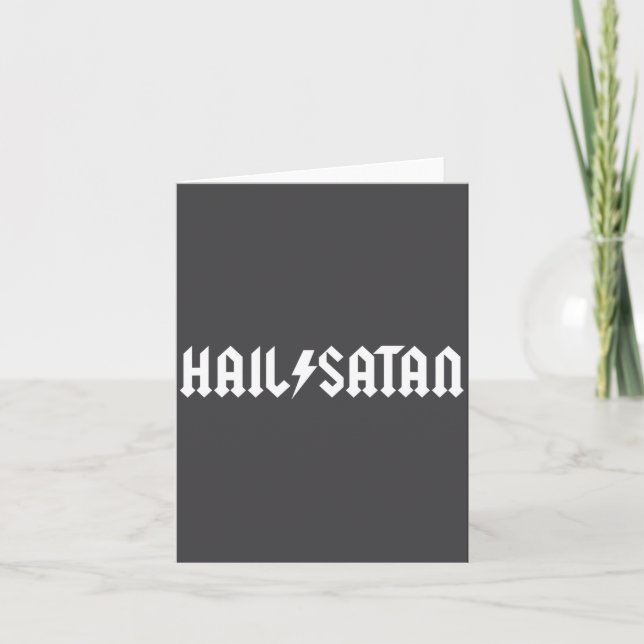 Cartão Hail Satan Rock Star  (Frente)