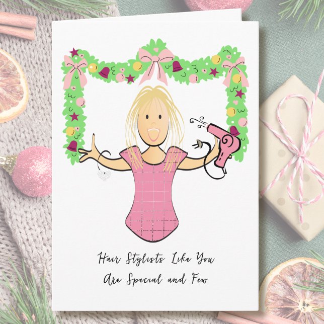 Cartão Hair Stylist Cartoon Funny Thank You from Customer (Criador carregado)