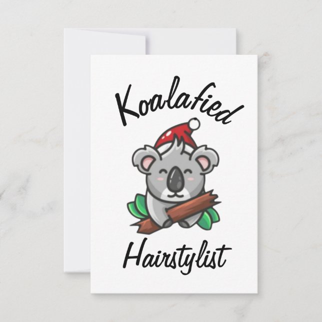 Cartão Hairstylist Koalafied (Frente)