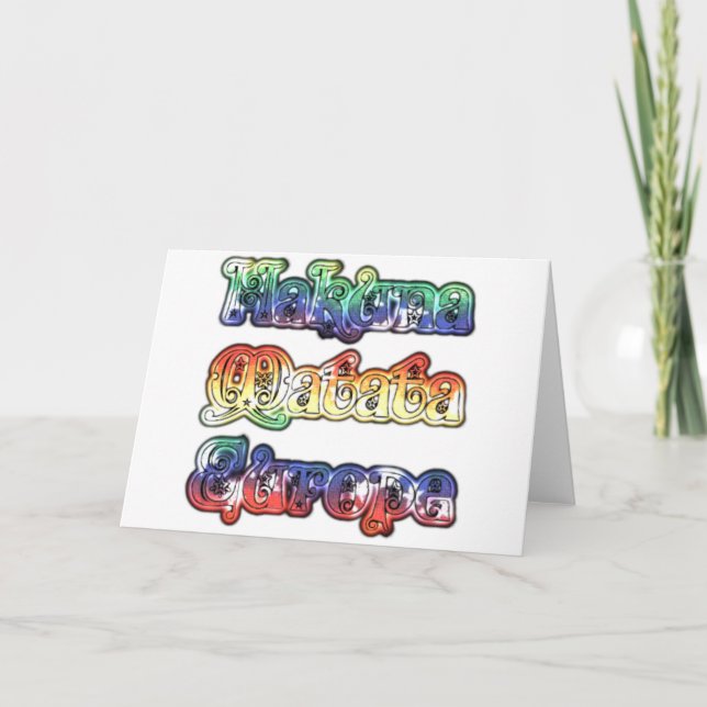 Cartão Hakuna Matata Europe Art Impressão/Graphic (Frente)