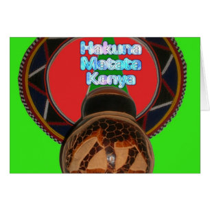 Cartão Hakuna Matata Kenya Art Impressão Personalizar Pro