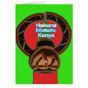 Cartão Hakuna Matata Kenya Art Impressão Personalizar Pro