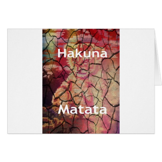 Cartão Hakuna Matata Lion Cub Design (Frente Horizontal)