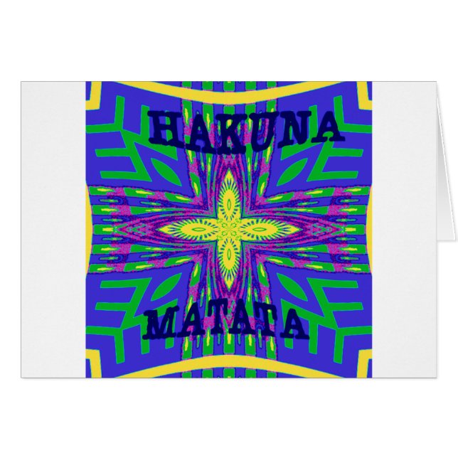 Cartão Hakuna matata Mombasa Kanga (Frente Horizontal)