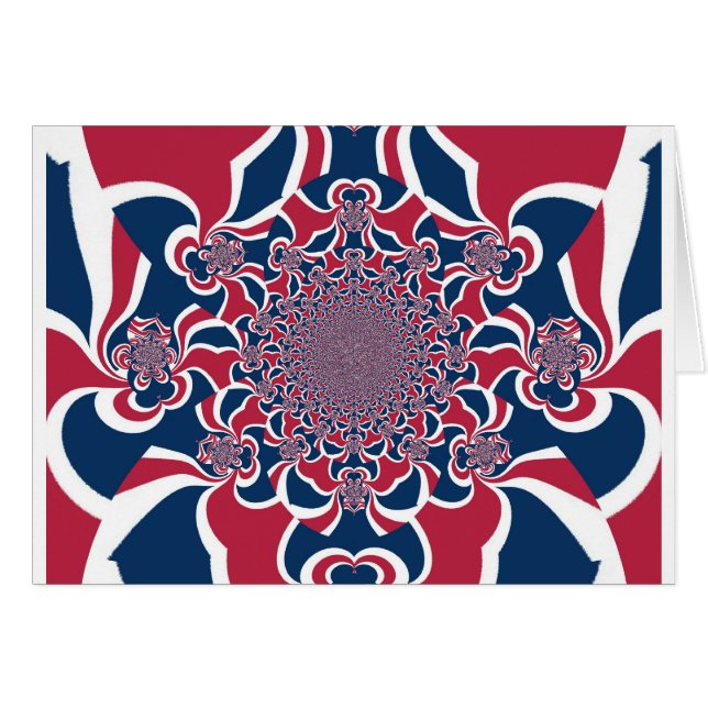 Cartão Hakuna Matata Oferece na moda vermelho e azul de t (Frente Horizontal)