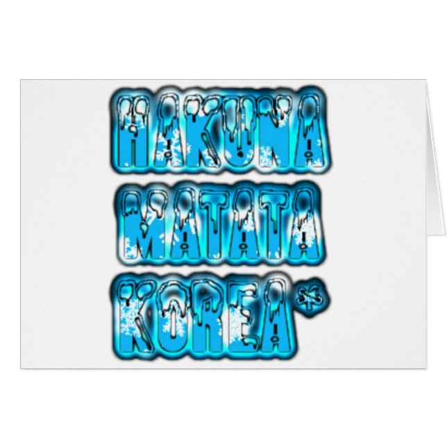 Cartão Hakuna Matata South Korea Art Impressão/Graphic (Frente Horizontal)