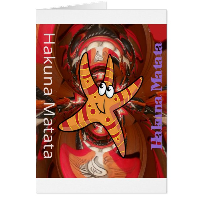 Cartão Hakuna Matata Starfish Design (Frente)