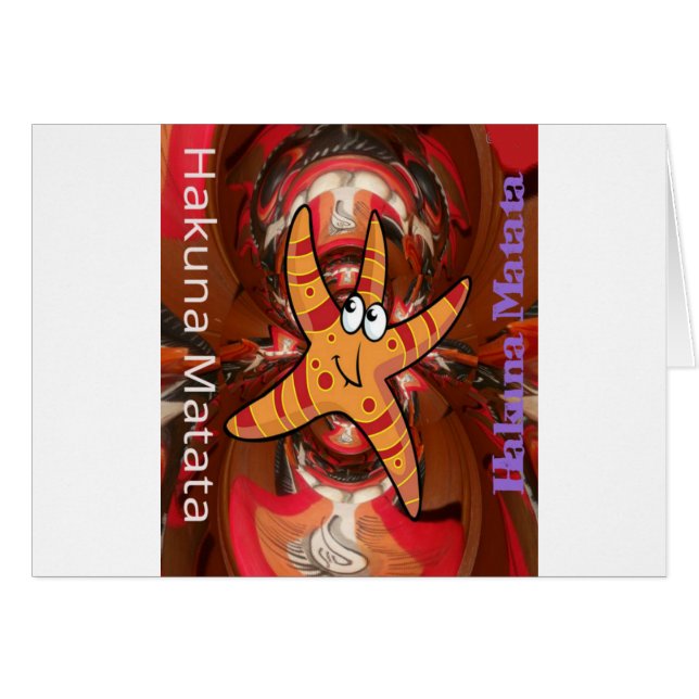 Cartão Hakuna Matata Starfish Design (Frente Horizontal)