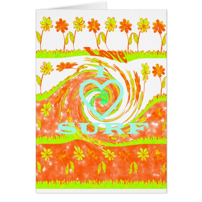 Cartão Hakuna Matata Summer Baby Kids I Love Surfing ..pn (Frente)