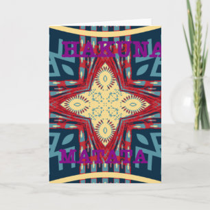 Cartão Hakuna Matata Text Hope Abstrato