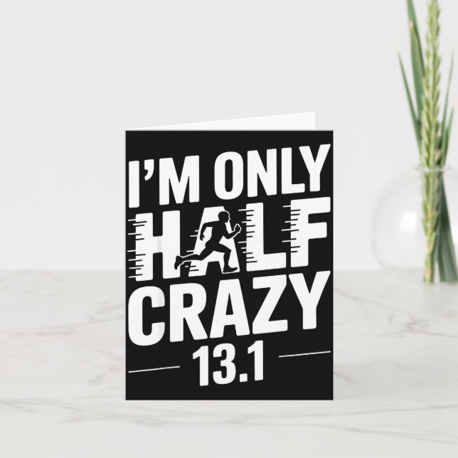 Cartão Half Marathon Art For Men Women 13.1 Half Marathon (Frente)