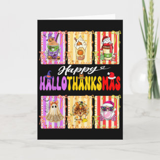 Cartão Hallothanksmas Peru Turquia Papai Noel Halloween D