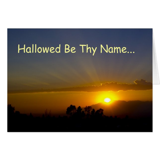 Cartão Hallow Be Thy Name (Frente Horizontal)