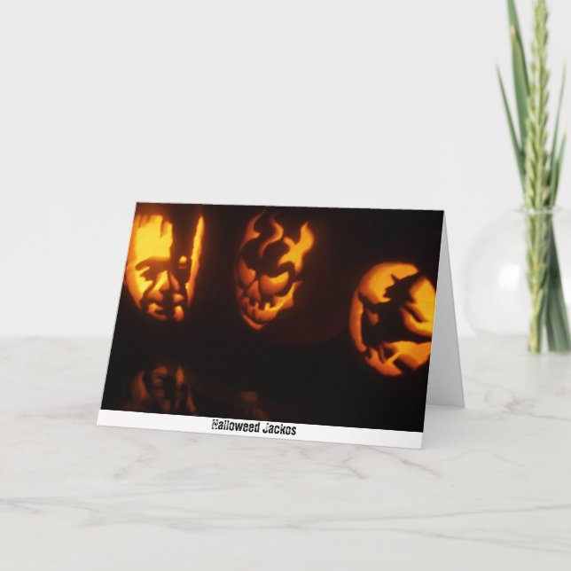 Cartão Halloweed Jackos (Frente)