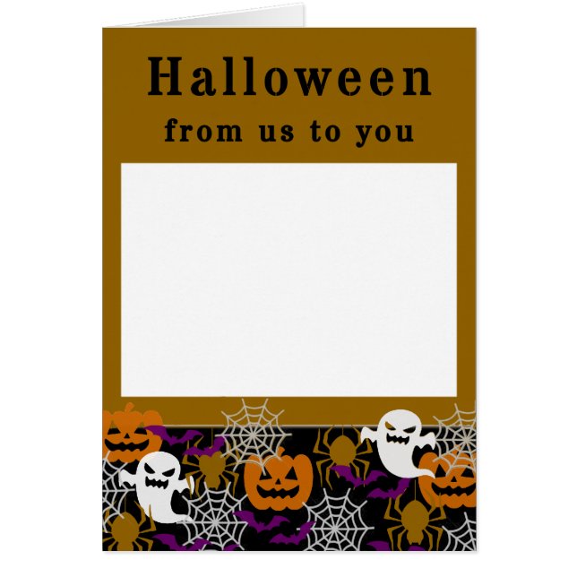Cartão Halloween Adicione Sua Própria Foto Da Família (Frente)
