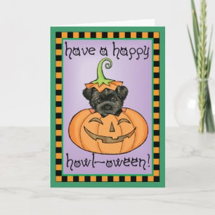 Cartão Halloween Affenpinscher