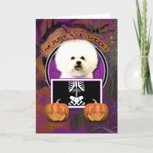 Cartão Halloween - Apenas um mauzinho - Bichon Frise