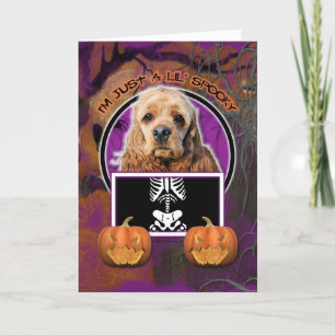 Cartão Halloween - Apenas um mauzinho - Cocker Spaniel