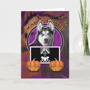 Cartão Halloween - Apenas um Sapatinho - Husky Siberiano