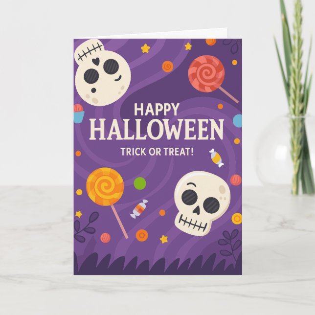 Cartão Halloween Assustador (Frente)