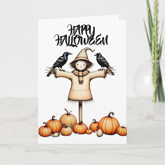 Cartão Halloween Assustador (Frente)
