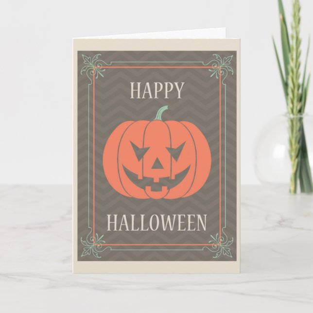 Cartão Halloween Assustador (Frente)