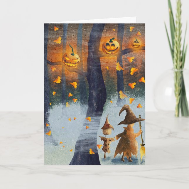 Cartão Halloween Assustador (Frente)
