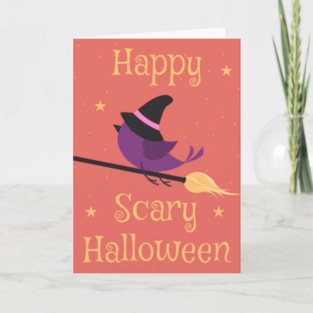 Cartão Halloween Assustador (Frente)