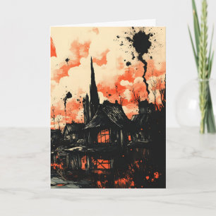 Cartão Halloween Assustador