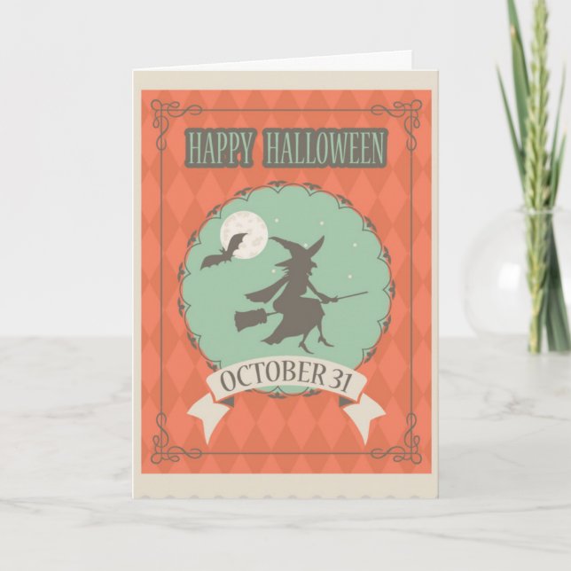 Cartão Halloween Assustador (Frente)
