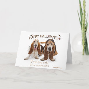 Cartão halloween basset card