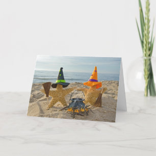 Cartão Halloween Beach Stars