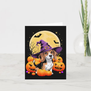 Cartão Halloween Beagle Dog Pumpkin Costume Para Homens