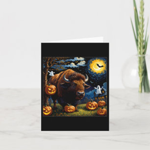 Cartão Halloween Bison Starry Night