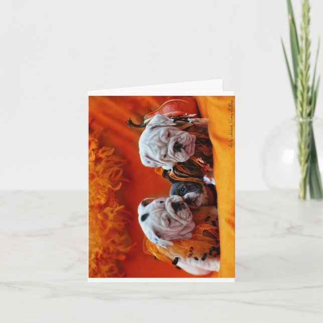 Cartão "Halloween Bulldog" (Frente)