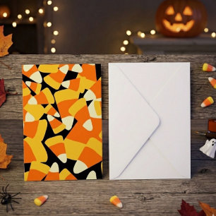 Cartão Halloween Candy Corn Seamless Pattern