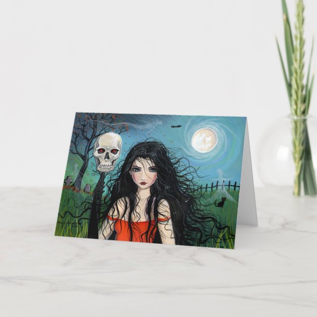 Cartão Halloween Card Samhain Witch (Frente)