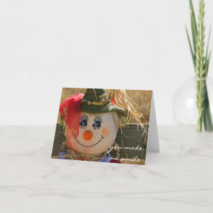 Cartão Halloween Card--Scarecrow Girl--Harvest Card