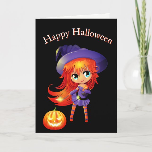 Cartão Halloween Card-Witch (Frente)