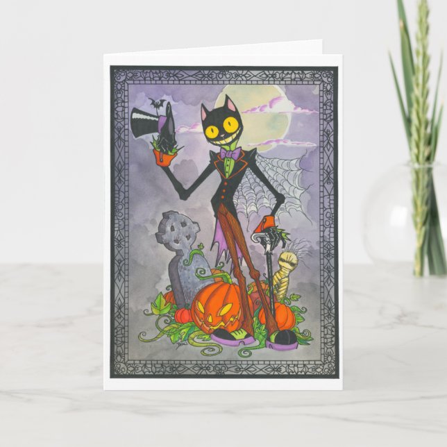 Cartão "Halloween Cat" Blank Card (Frente)