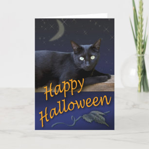 Cartão Halloween Cat Card