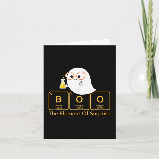 Cartão Halloween Chemistry Boo Element Of Surprise Cu (Frente)