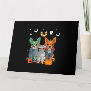 Cartão Halloween Chihuahua Dog Witch Cute Gift Dachshund